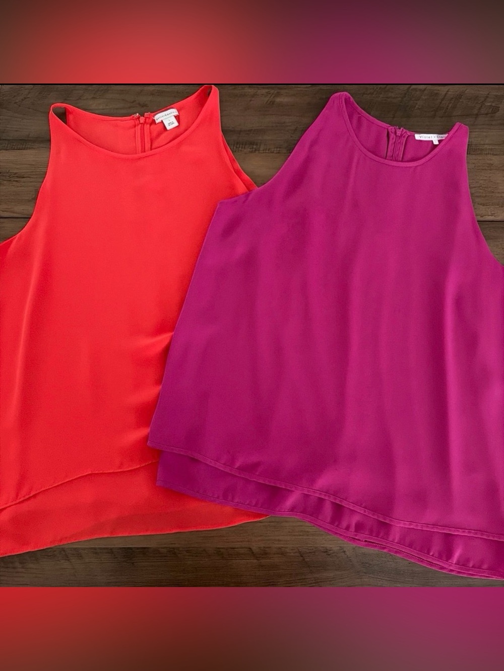 (2) flowy, lightweight blouse | size women’s Large